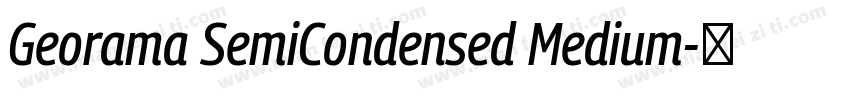 Georama SemiCondensed Medium字体转换